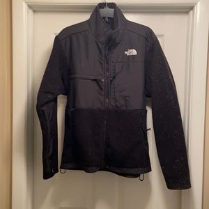 Northface black fleece and nylon zip jacket